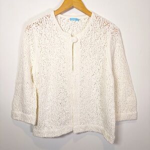 J. McLaughlin White Cardigan Sweater